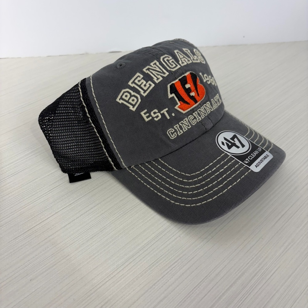 CINCINNATI BENGALS '47 Brand Throwback Clean Up Adjustable Hat New EST 1968 - Picture 3 of 5